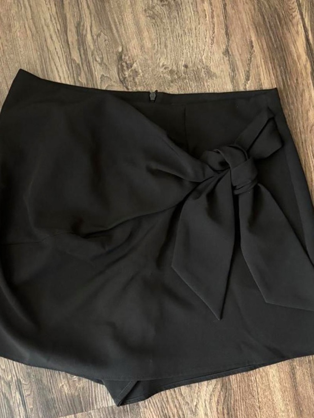 Zara Black Mini Skort with Side Bow